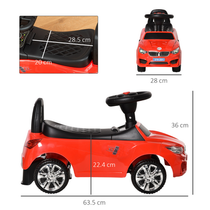 Red Ride-On Car Walker for Toddlers: Fun, Safe & Active Playtime Adventure!