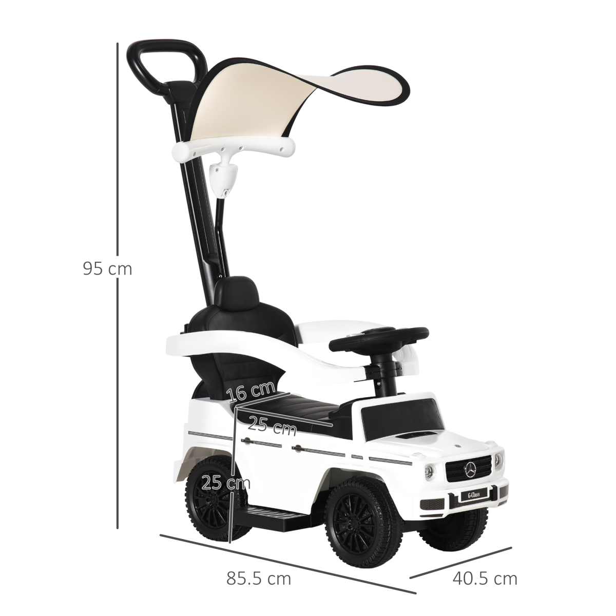 Mercedes-Benz G350 Ride-On Car & Slider Stroller for Kids – Fun & Safe Adventure