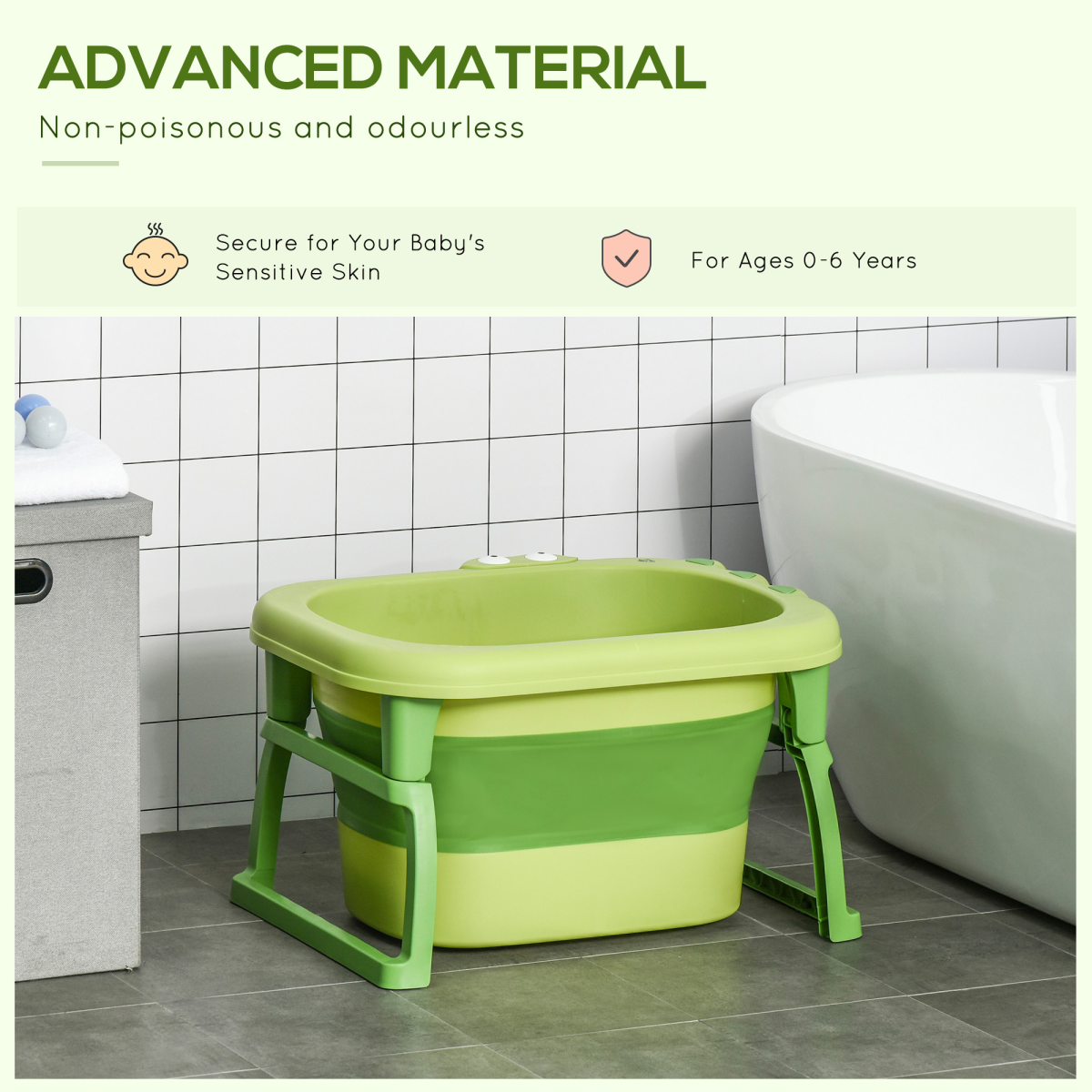 Convertible Foldable Baby Bathtub & Stool - Perfect for Growing Newborns!