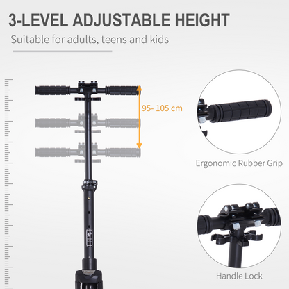 Ultra-Fold Adjustable Kick Scooter for Teens & Adults - Compact & Safe Riding