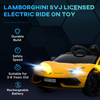 Lamborghini SVJ 12V Kids Ride-On Car with Lights & Music - Yellow Adventure!