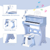 HOMCOM 37-Key Kids Piano Set with Microphone & Stool - Fun Educational Music Toy