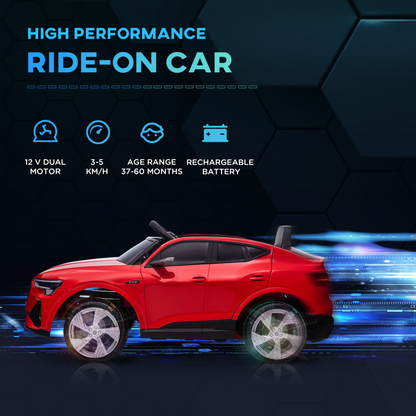 Licensed Audi E-tron 12V Kids Electric Ride-On Car with Remote, Lights & Music