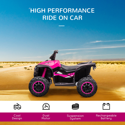 Adventure Awaits: HOMCOM 12V Kids Electric Quad Bike ATV - Pink Fun on Wheels!