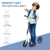 HOMCOM Foldable Kick Scooter - Adjustable Height for Kids, Lightweight Aluminum