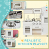 Luxury Kitchen Playset with Accessories Pretend Cooking Set White
