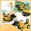 3-in-1 Ride-On Bulldozer Scooter & Storage Cart for Endless Fun!
