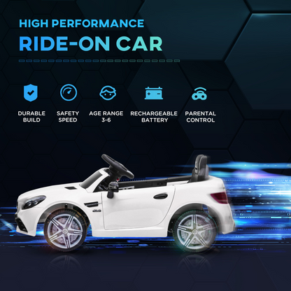 Mercedes Benz 12V Kids Electric Ride-On Car with Remote & Music - White