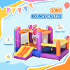 Bouncy Castle with Slide Pool House Inflatable w/ Blower Multi-color Outsunny