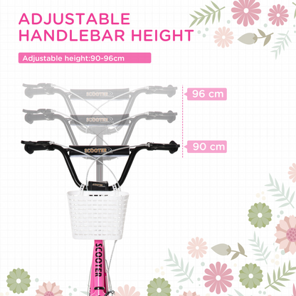 HOMCOM Adjustable Kids Kick Scooter with Dual Brakes - Safe & Stylish Ride!