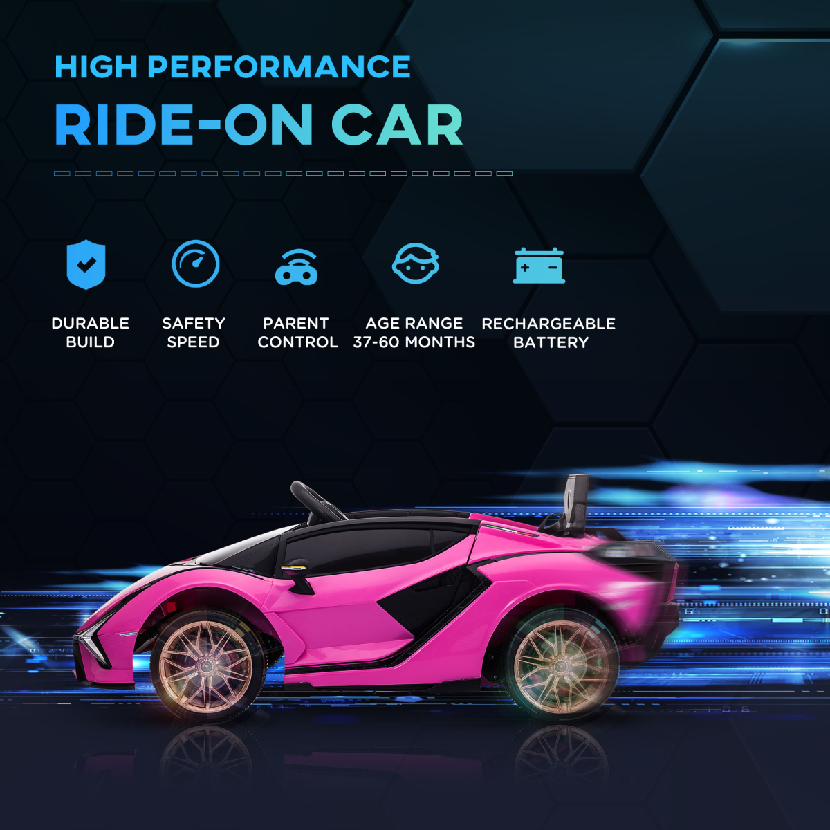 Lamborghini SIAN 12V Remote Control Kids Electric Ride-On Car