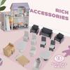 Dolls House with 13 Pieces Furniture & Accessories