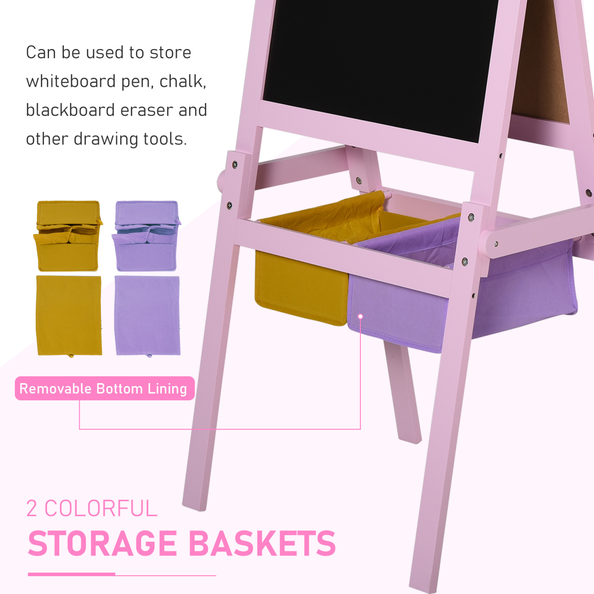 Creative Kids Double-Sided Art Easel with Paper Roll & Chalkboard
