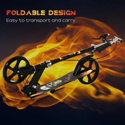 Adjustable Height Foldable Kick Scooter for Kids - Big Wheels & Safe Brake!