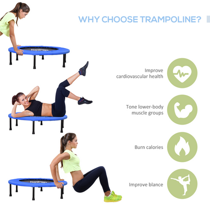 36" Mini Trampoline - Indoor/Outdoor Rebounder for Active Fun & Fitness!