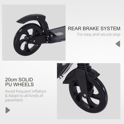 Ultra-Fold Adjustable Kick Scooter for Teens & Adults - Compact & Safe Riding