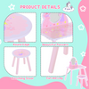Enchanting Pink Kids Dressing Table Play Set with Stool & Mirror