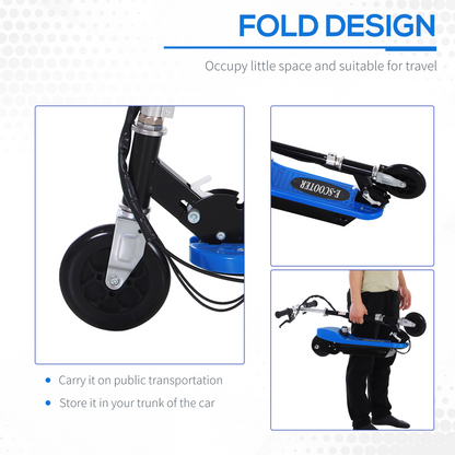Blue Kids Electric Foldable Scooter - Durable, Stylish, & Easy to Carry!