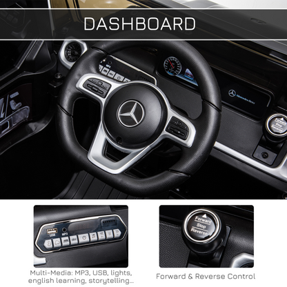 “Mercedes-Benz G500 Kids 12V Electric Ride-On SUV – Premium Black Edition with Remote Control”
