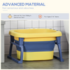 2-in-1 Foldable Baby Bathtub & Bath Stool for Infants to Toddlers - Yellow