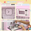 Kitchen Set for Kids W/ Lights Sounds, Microwave, Sink, for Aged 3-6 HOMCOM