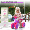 Baby Balance Bike Toddler Safe Training 4 Wheels Storage Bin Violet