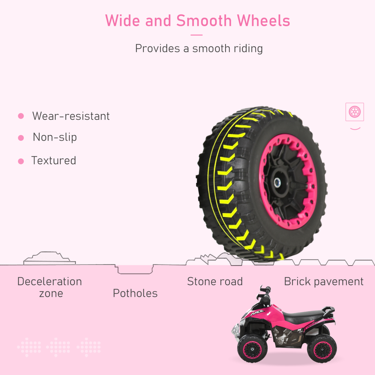 4 Wheel Quad Toddler Ride on Car Foot-to-Floor Sliding Walking Car