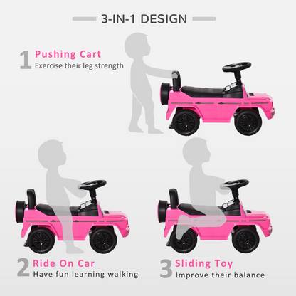 Pink Benz G350 Kids Ride-On Car with Under-Seat Storage & Realistic Horn
