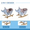 2-in-1 Elephant Rocking Horse with Wheels & Music - Fun for Little Adventurers!