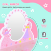Enchanting Pink Kids Dressing Table Play Set with Stool & Mirror