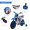Kids 12V Electric Motorbike with Training Wheels - Safe & Fun Ride-On in Blue!