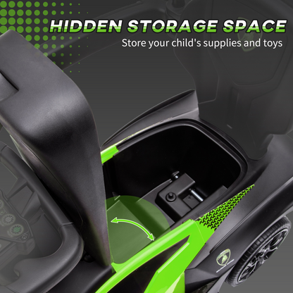 Lamborghini Essenza SCV12 2-in-1 Baby Ride-On & Push Car - Green Adventure!
