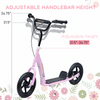 Adventure Awaits: HOMCOM Pink Push Scooter for Kids - Stunt Ready & Safe!