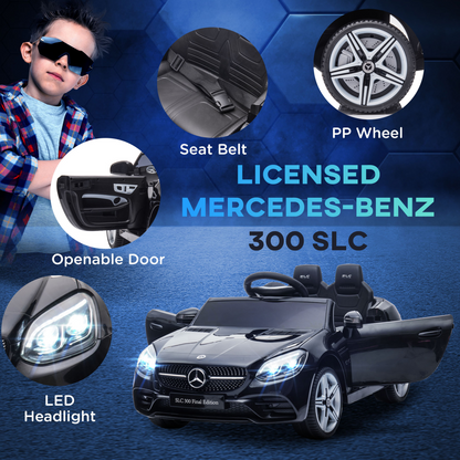 Mercedes Benz 12V Kids Ride-On Car with Remote Control & Music - Black