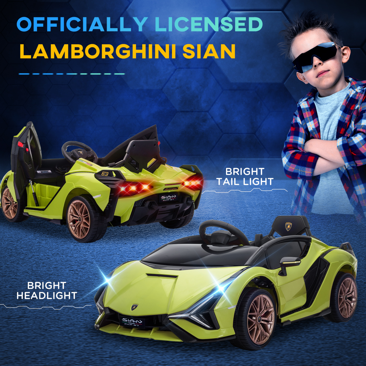 Lamborghini SIAN 12V Electric Ride-On Car for Kids with Remote Control