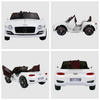 Electric Ride-on Car w/ LED Lights Music Parental Remote Control White