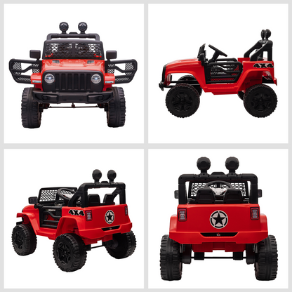 12V Kids Electric Ride On Car Truck Off-road Toy W/ Remote Control Red