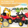 Pedal Powered Tractor Ride-On Car Moving Bucket Steering Wheel 3-6 Yrs