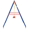 Metal Swing Set w/ Adjustable Rope A-Frame Stand Outdoor Playset Outsunny