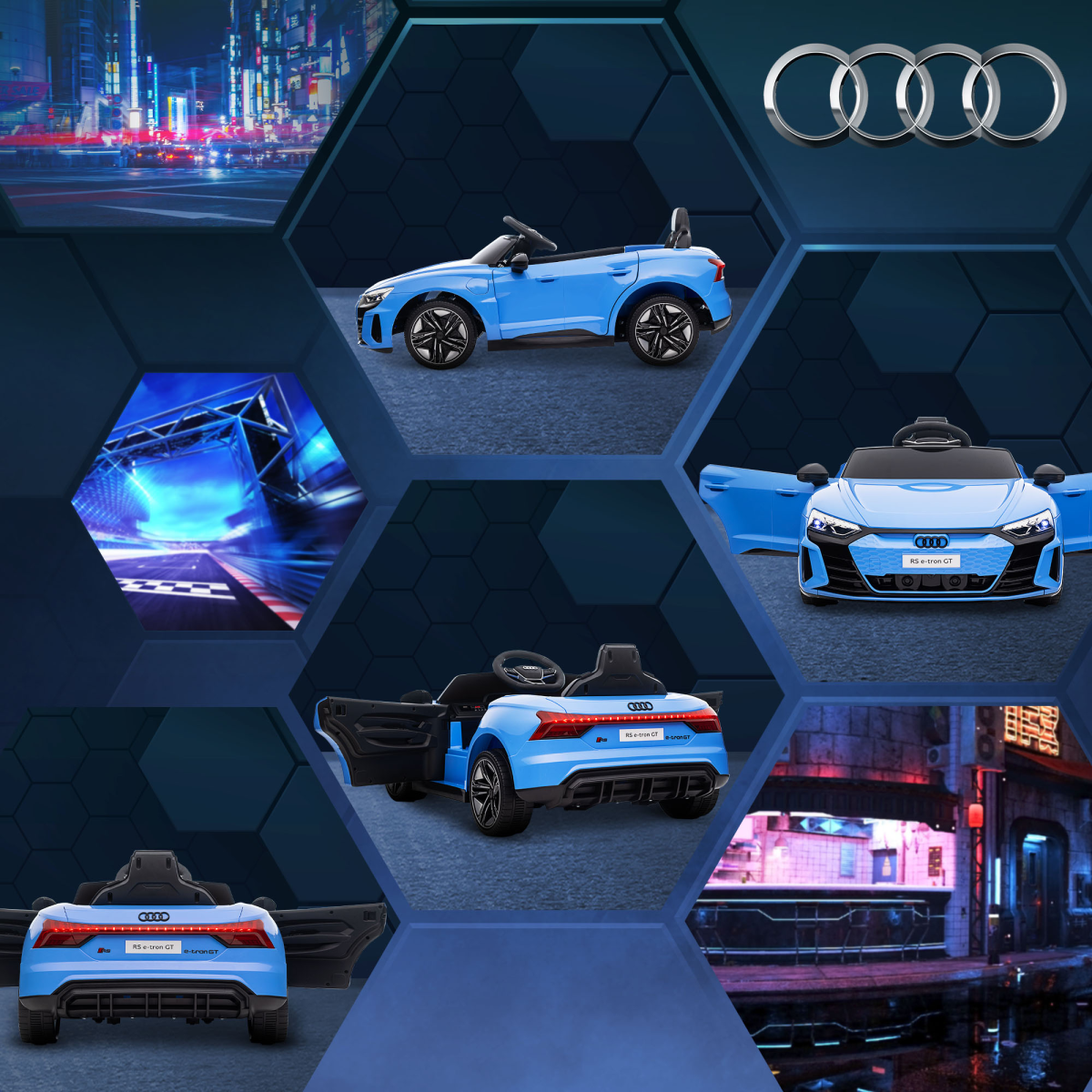 Rev Up Fun: Audi RS e-tron GT Electric Ride-On for Kids with Remote Control