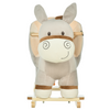 Cute Kids Ride-On Rocking Donkey Sound Handlebars Seat Belt Plush Body
