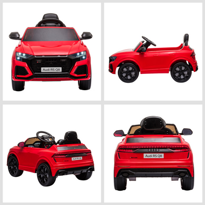 Audi RS Q8 6V Kids Electric Ride-On Car w/ Remote Control - Red Adventure!