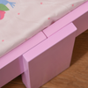 Kids Bed Princess Castle Theme w/ Side Rails Slats Home 3-6 Yrs Pink