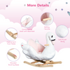 Kids Rocking Horse Ride On Swan Toy w/ Music Safety Seat for Toddler