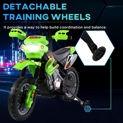 Green 6V Kids Electric Motorbike - Fun Ride-On for Ages 3-6 Years