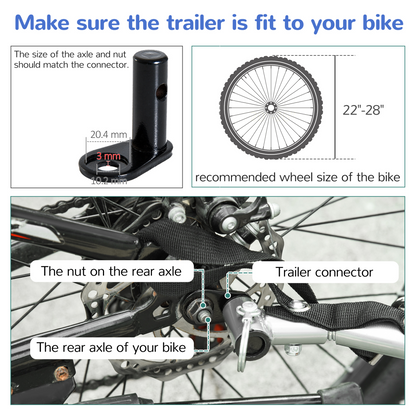 Adventure Buddy: 2-Seat Steel Frame Child Bike Trailer - Safe & Fun Rides!