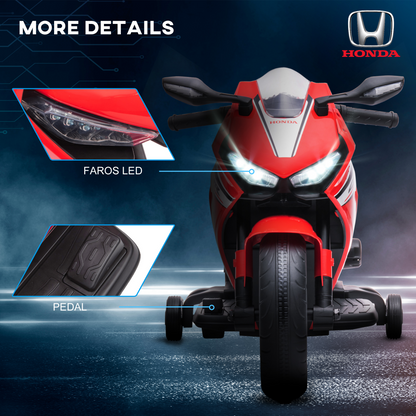 Honda 6V Kids Electric Motorbike - Safe Ride-On for Ages 3-5, Red