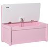 2-in-1 Wooden Toy Box Kids Seat Bench Storage Chest w/ Pneumatic Rod