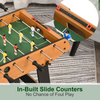 Compact Foosball Table - Mini Soccer Gaming Fun for Family & Friends