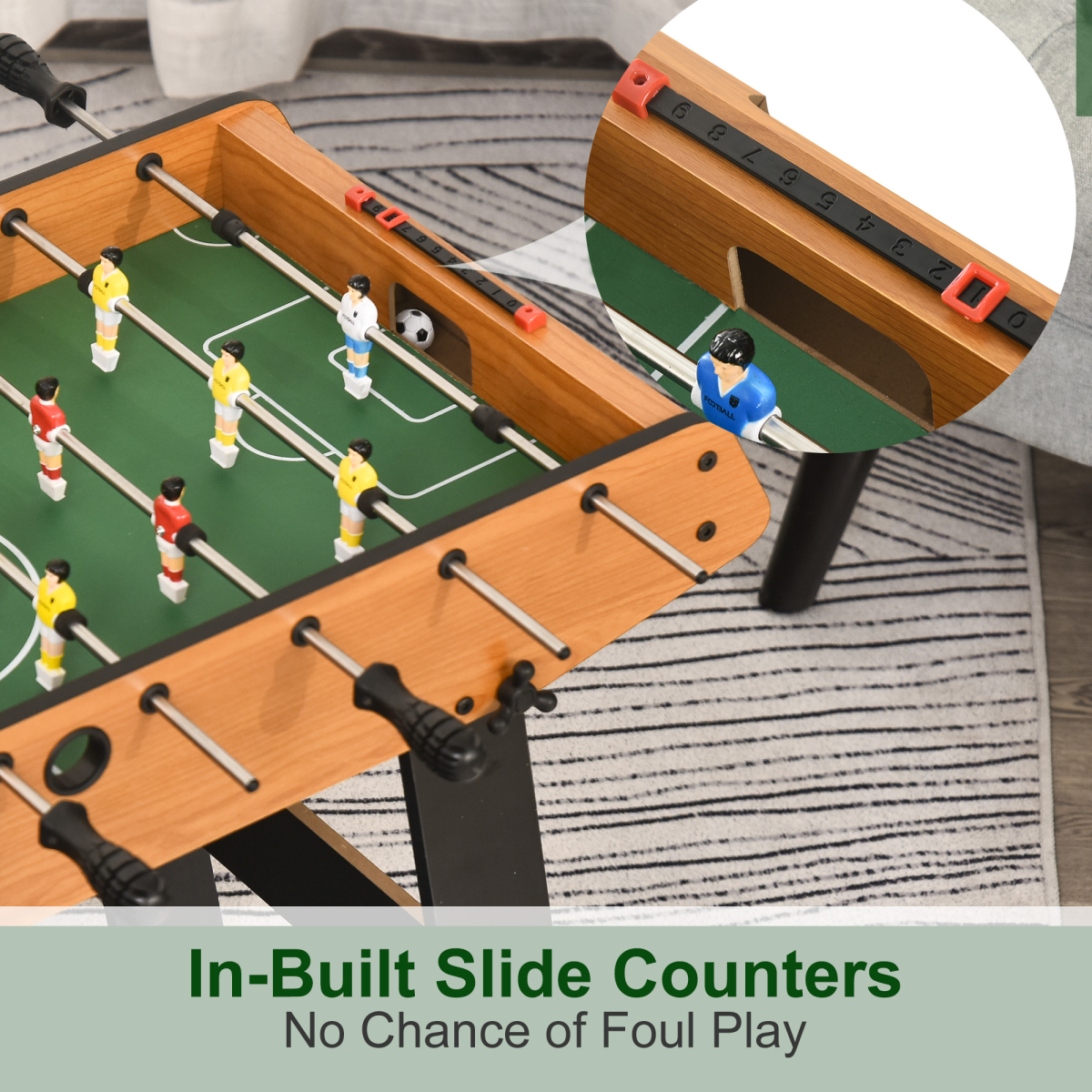 Compact Foosball Table - Mini Soccer Gaming Fun for Family & Friends